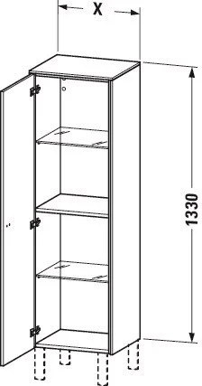 Шкаф-пенал Duravit Brioso BR1310L1022 42 см белый глянцевый Шкаф-пенал Duravit Brioso BR1310L1022 42 см белый глянцевый