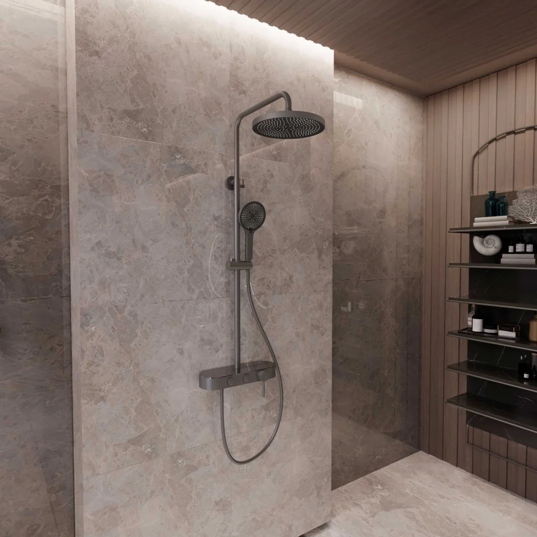 Душевая система Vincea VSFS-402GM, вороненая сталь Душевая система Vincea VSFS-402GM, вороненая сталь