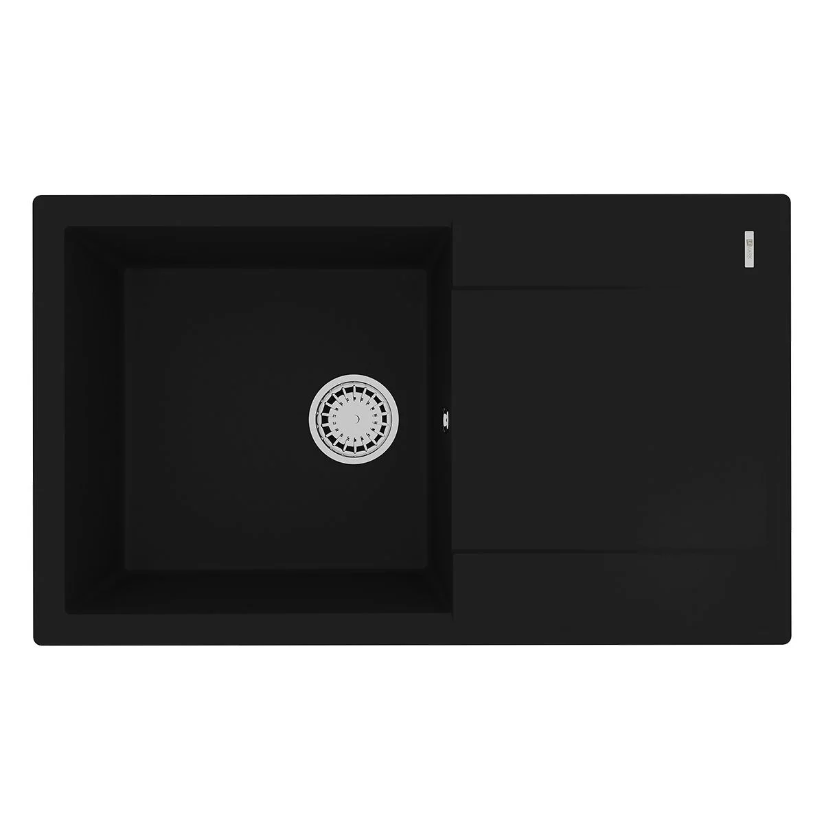 Кухонная мойка Lemark IMANDRA 840 врезная из кварцгранита, с крылом, антрацит 9910031 Кухонная мойка Lemark IMANDRA 840 врезная из кварцгранита, с крылом, антрацит 9910031