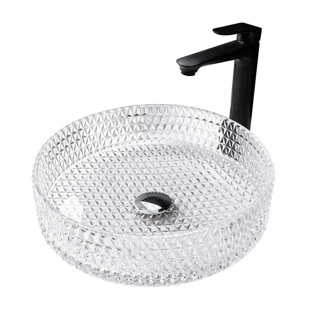 Раковина ABBER Glas AK2301 стеклянная, накладная, прозрачная Раковина ABBER Glas AK2301 стеклянная, накладная, прозрачная