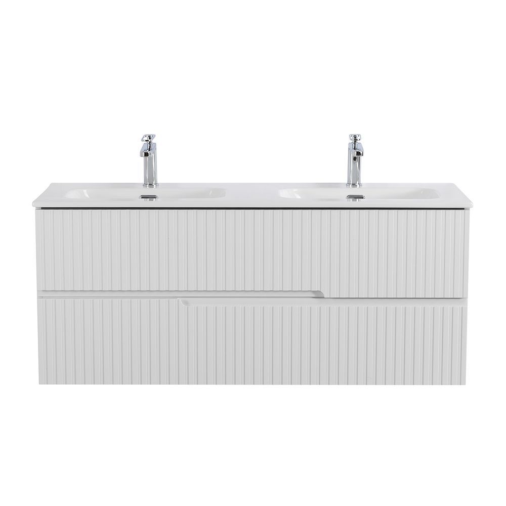 Детальная картинка товара «тумба под раковину cezares duet-n-1200-2c-so-2-bl bianco lucido 1200x457 подвесная»