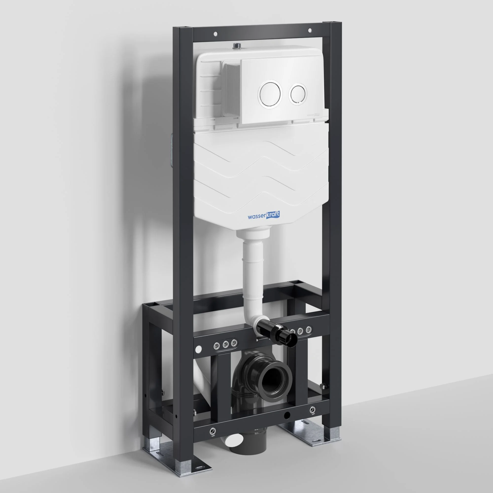 Инсталляция для унитаза WasserKRAFT Dill 61TLT.010.ME.WH01 с клавишей смыва белый Инсталляция для унитаза WasserKRAFT Dill 61TLT.010.ME.WH01 с клавишей смыва белый