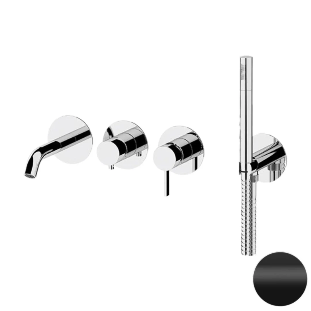 Смеситель для ванны Remer Metrica MC53D2PWBNO, черный матовый Смеситель для ванны Remer Metrica MC53D2PWBNO, черный матовый