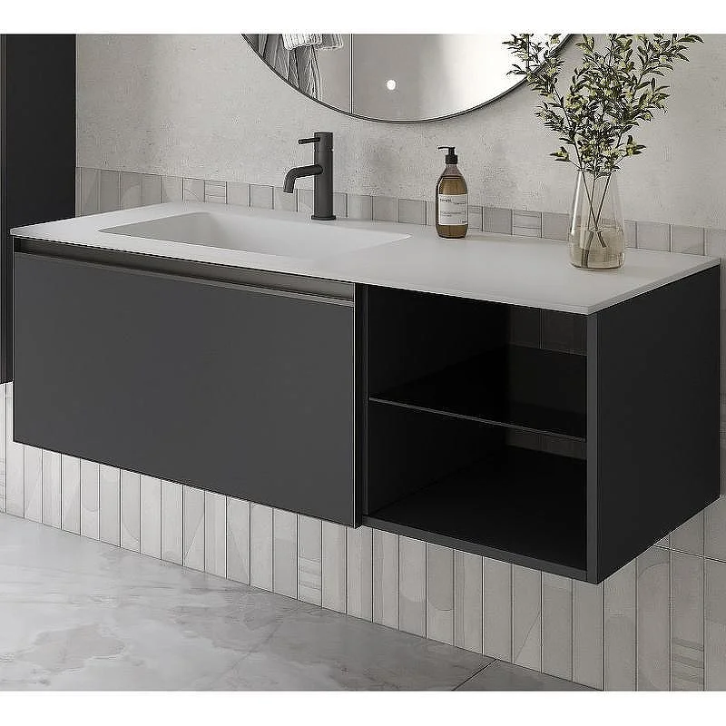 Тумба под раковину Armadi Art QUATRO 6 120см (80+40) ANTHRACITE профиль ANTHRACITE 790-M6-120-A-A антрацит Тумба под раковину Armadi Art QUATRO 6 120см (80+40) ANTHRACITE профиль ANTHRACITE 790-M6-120-A-A антрацит