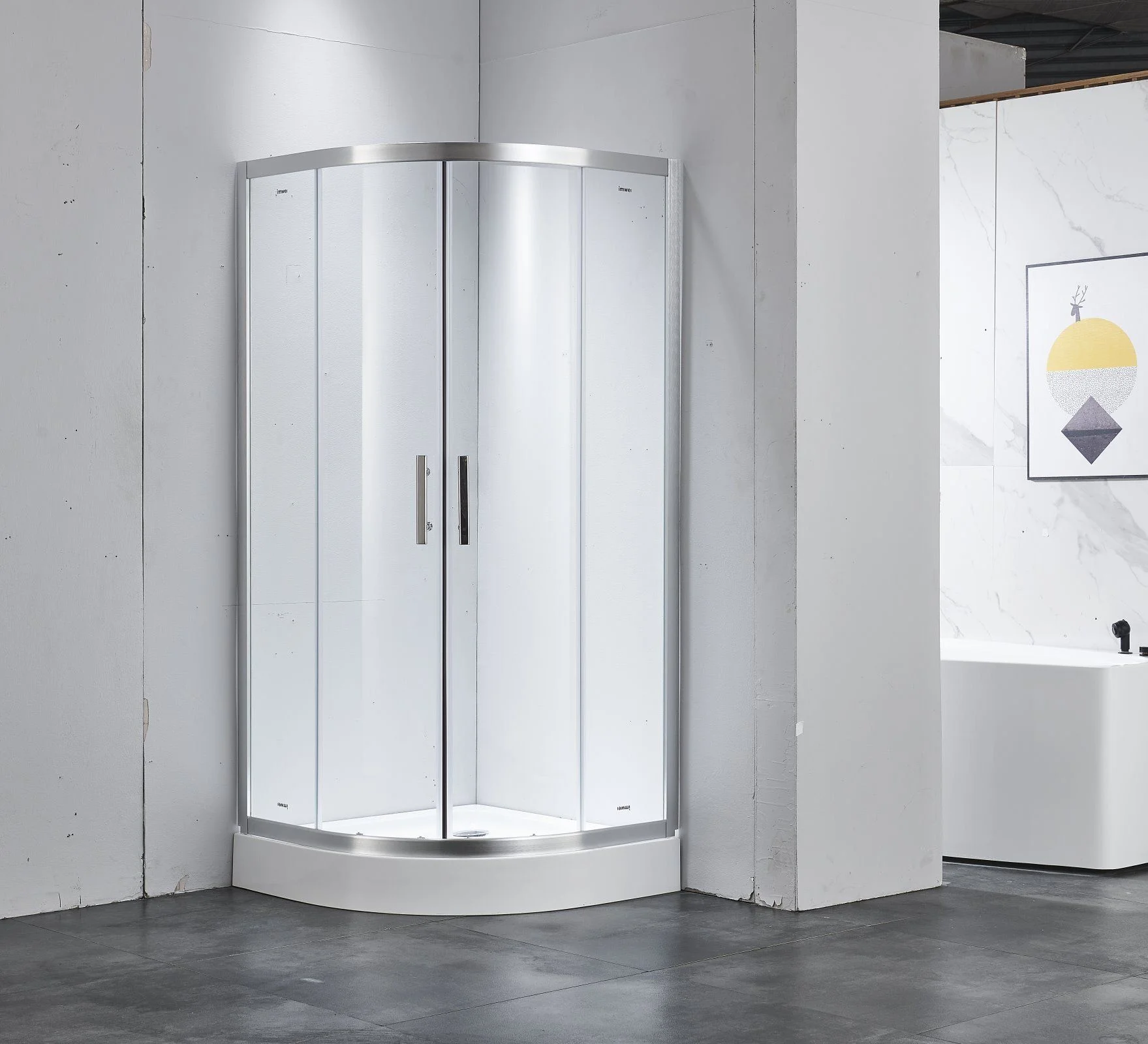 Душевой уголок Timo Imwei YL-9001C 90x90 с поддоном, стекло прозрачное, профиль хром Душевой уголок Timo Imwei YL-9001C 90x90 с поддоном, стекло прозрачное, профиль хром