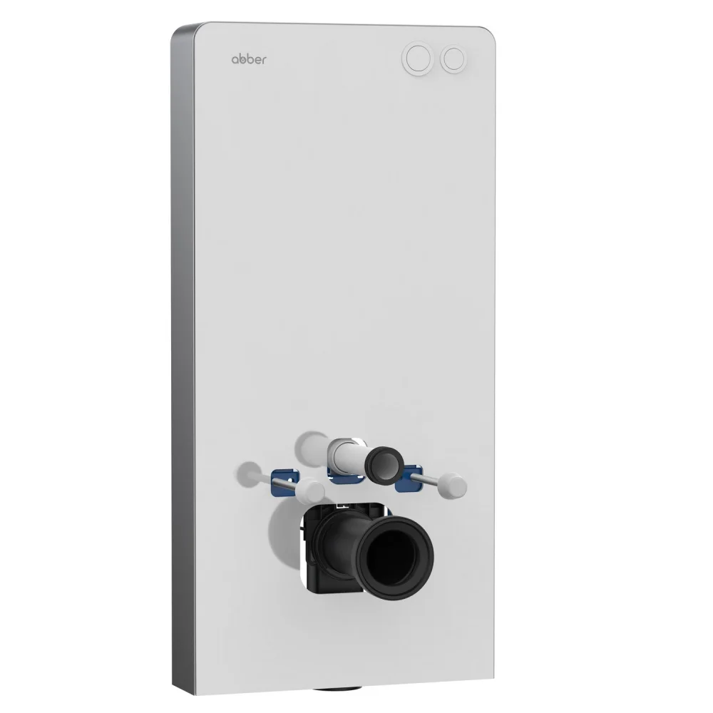 Инсталляционный модуль внешнего монтажа ABBER AC0107MW для подвесного унитаза, белый Инсталляционный модуль внешнего монтажа ABBER AC0107MW для подвесного унитаза, белый