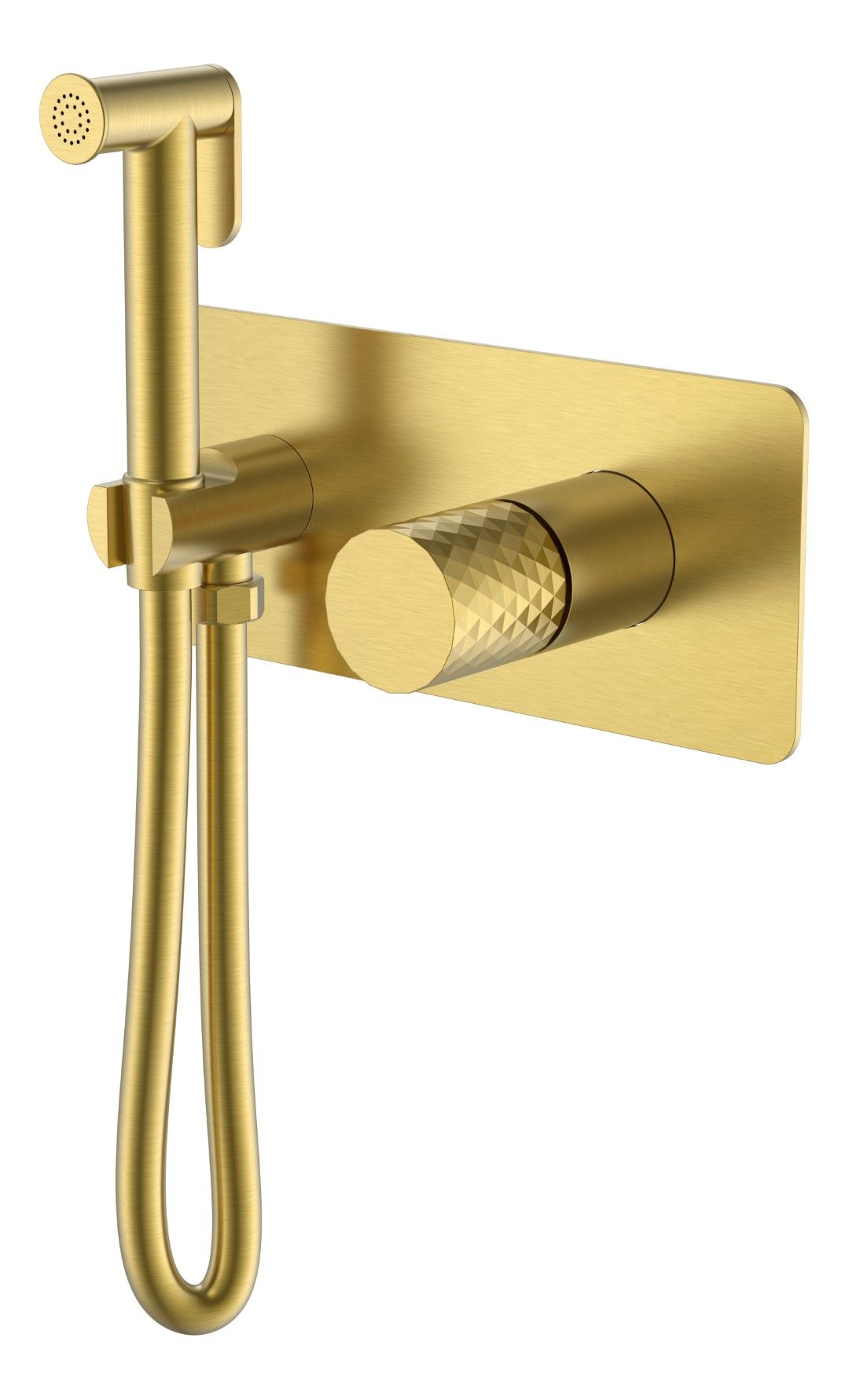 Детальная картинка товара «гигиенический душ boheme stick mat gold c ручкой diamond 127-mg золото-матовый»