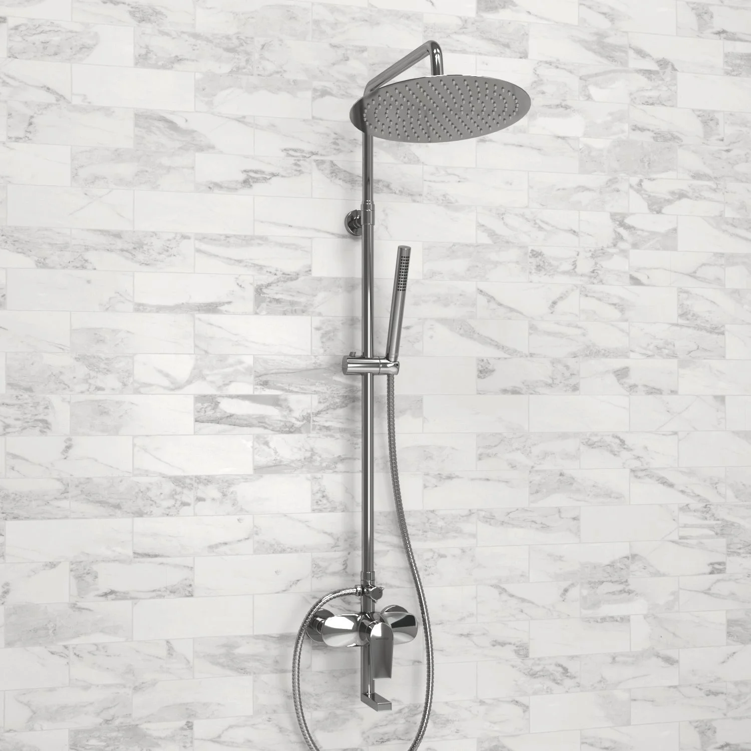 Душевая система WasserKRAFT A166.116.137.010.CH хром Душевая система WasserKRAFT A166.116.137.010.CH хром