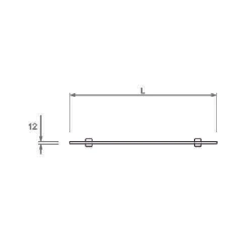 Полка 70 (стекло) Vn806 Полка 70 (стекло) Vn806