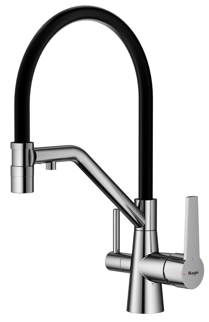Смеситель для кухни Raglo R80.62.05 с гибким изливом с подключением к фильтру, сатин Смеситель для кухни Raglo R80.62.05 с гибким изливом с подключением к фильтру, сатин