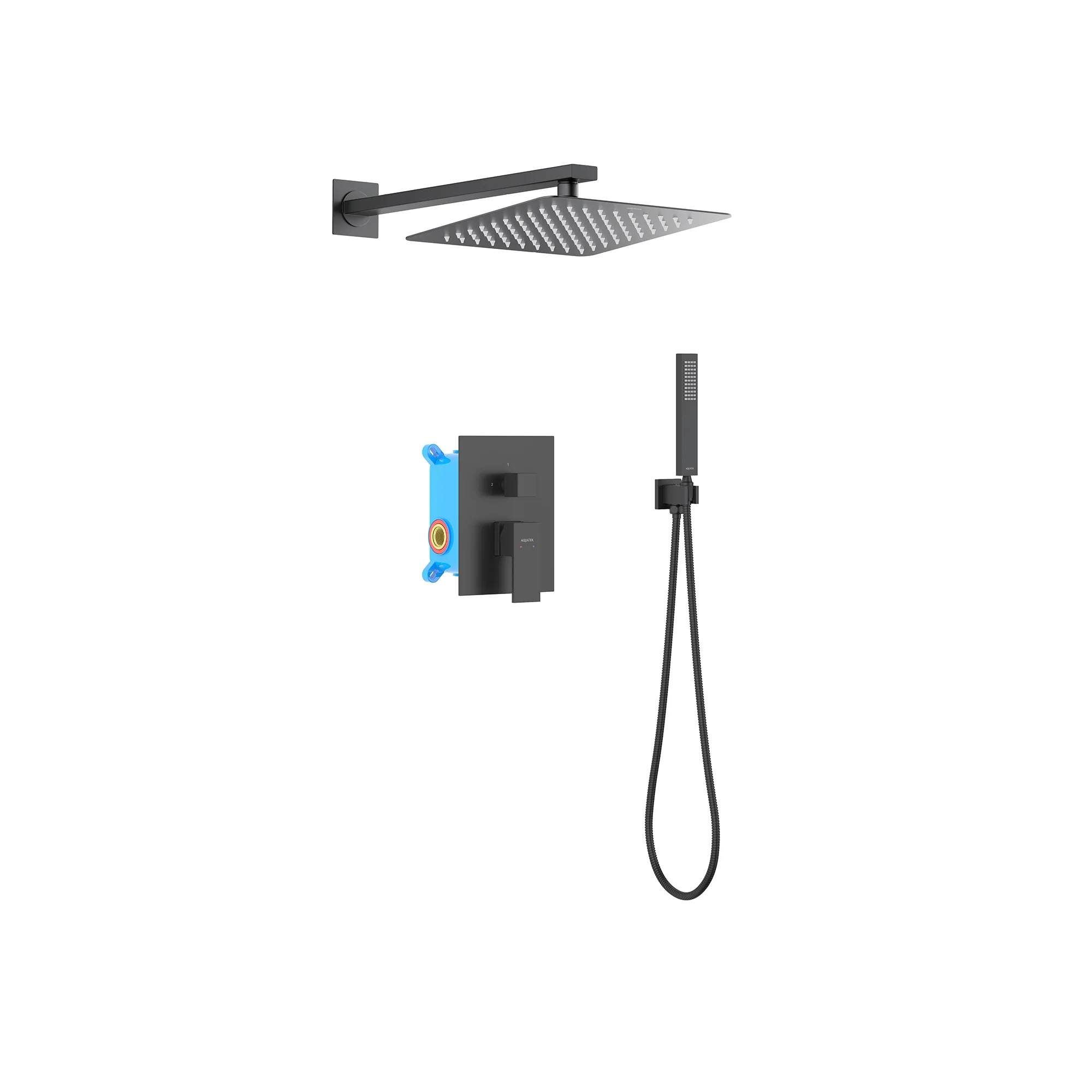 Душевая система Aquatek ЛИБРА AQ1672MB Черный матовый Душевая система Aquatek ЛИБРА AQ1672MB Черный матовый