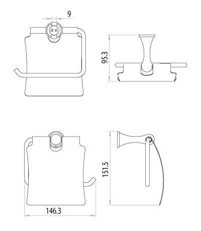 Держатель туалетной бумаги Lemark LM2134C, хром Держатель туалетной бумаги Lemark LM2134C, хром