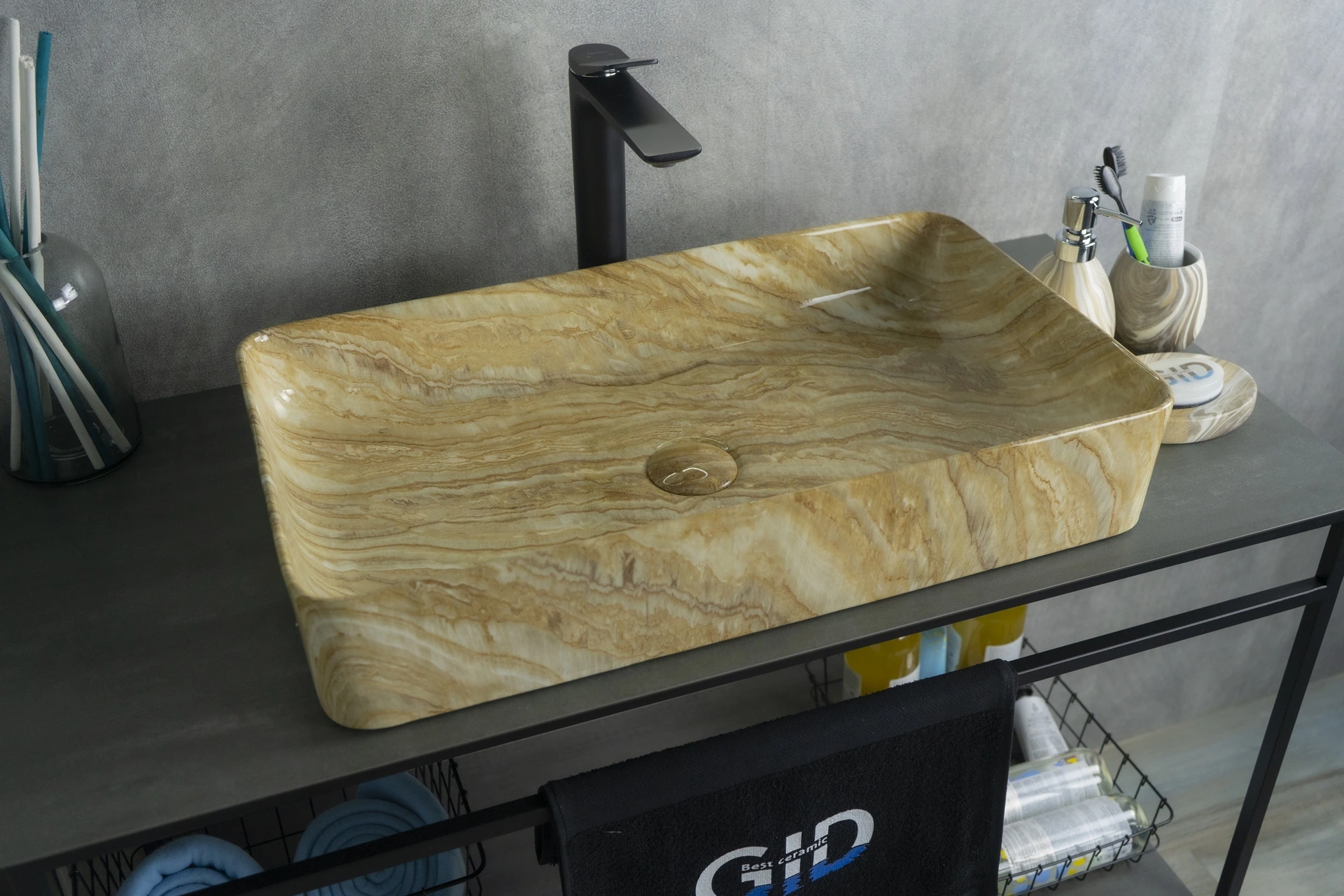 Раковина Gid Mnc595 54456 накладная под камень глянцевая 60x34x11 Раковина Gid Mnc595 54456 накладная под камень глянцевая 60x34x11