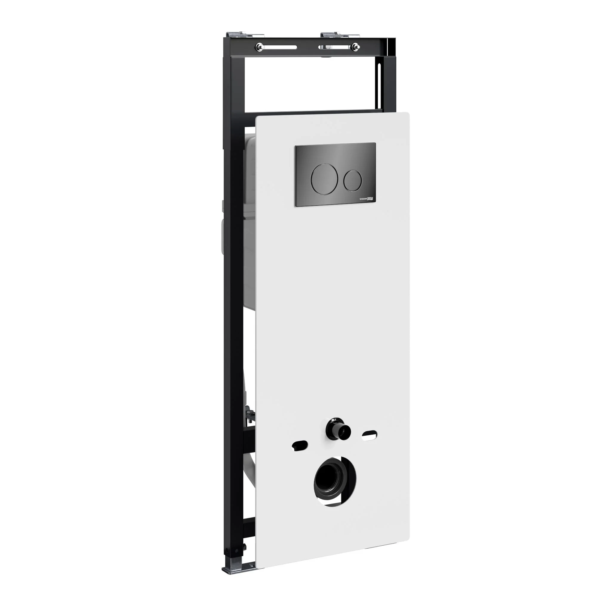 Инсталляция для унитаза WasserKRAFT Salm 27TLT.010.ME.WH.PB02 с клавишей смыва черный Инсталляция для унитаза WasserKRAFT Salm 27TLT.010.ME.WH.PB02 с клавишей смыва черный