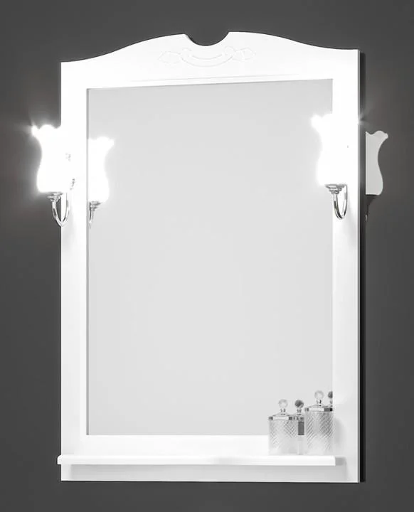 Зеркало Opadiris Тибет 70 белый матовый без светильников Z0000012653 Зеркало Opadiris Тибет 70 белый матовый без светильников Z0000012653