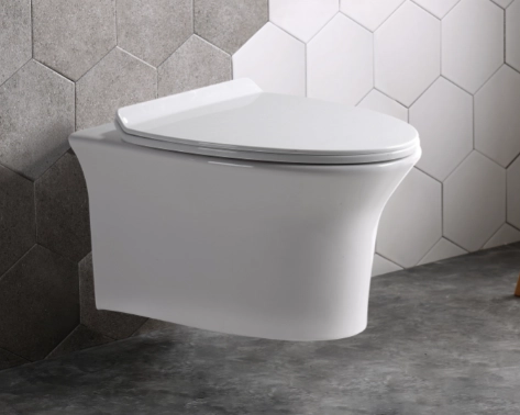 Унитаз подвесной CeramaLux CL2100 белый с крышкой микролифт Унитаз подвесной CeramaLux CL2100 белый с крышкой микролифт