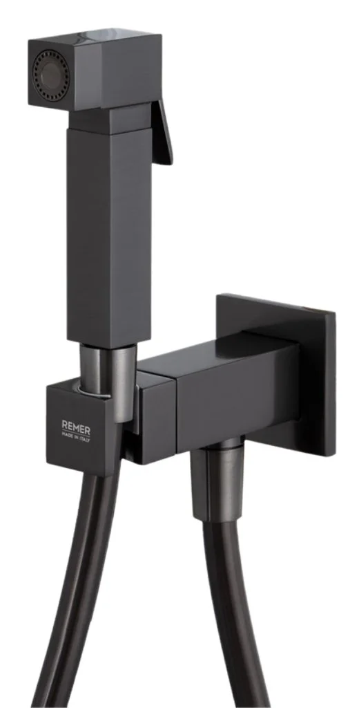 Гигиенический душ Remer Absolute Q64CFP, чёрный брашированный хром Гигиенический душ Remer Absolute Q64CFP, чёрный брашированный хром