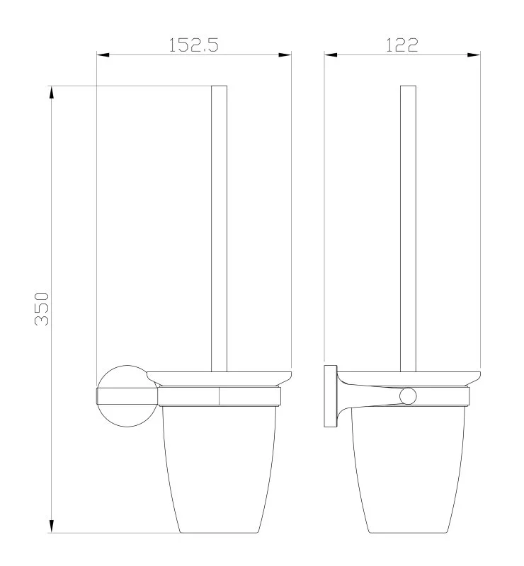 Ершик для унитаза Wonzon & Woghand хром (WW-6529) Ершик для унитаза Wonzon & Woghand хром (WW-6529)