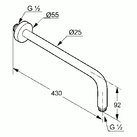 Кронштейн верхнего душа Kludi A-QA 66514N0-00 брашированное золото Кронштейн верхнего душа Kludi A-QA 66514N0-00 брашированное золото