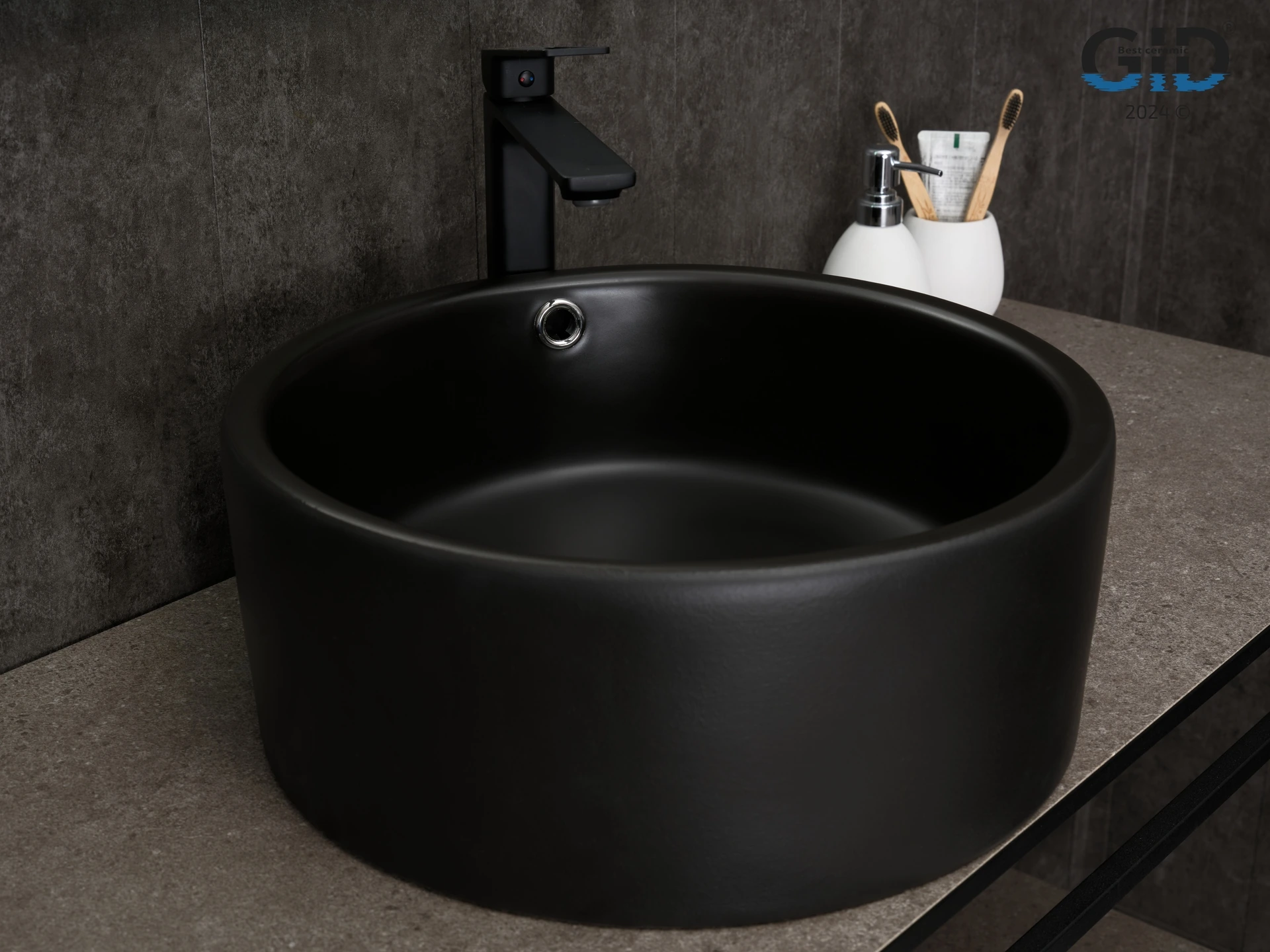 Раковина Gid N9130bg 53382 накладная черная графит 41.5x41.5x16.5 Раковина Gid N9130bg 53382 накладная черная графит 41.5x41.5x16.5