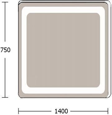 Зеркало De Aqua Смарт 14075 SMR 407 140 Зеркало De Aqua Смарт 14075 SMR 407 140