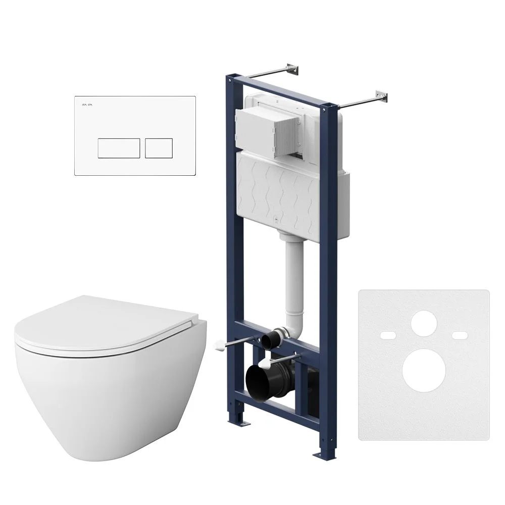 Комплект инсталляции AM.PM Spirit V2.0 IS47001.701700 с унитазом, сиденьем микролифт и клавишей черный Комплект инсталляции AM.PM Spirit V2.0 IS47001.701700 с унитазом, сиденьем микролифт и клавишей черный