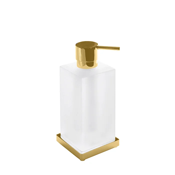 Дозатор жидкого мыла Colombo Look B9317.OM-VAN настольный, PVD золото матовое/матовое стекло Дозатор жидкого мыла Colombo Look B9317.OM-VAN настольный, PVD золото матовое/матовое стекло