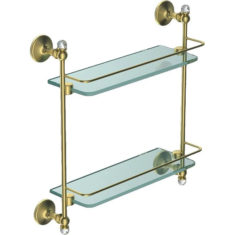 Полка Art&Max Antic Crystal (AM-E-2682BSJ-Do) золото (двойная) Полка Art&Max Antic Crystal (AM-E-2682BSJ-Do) золото (двойная)