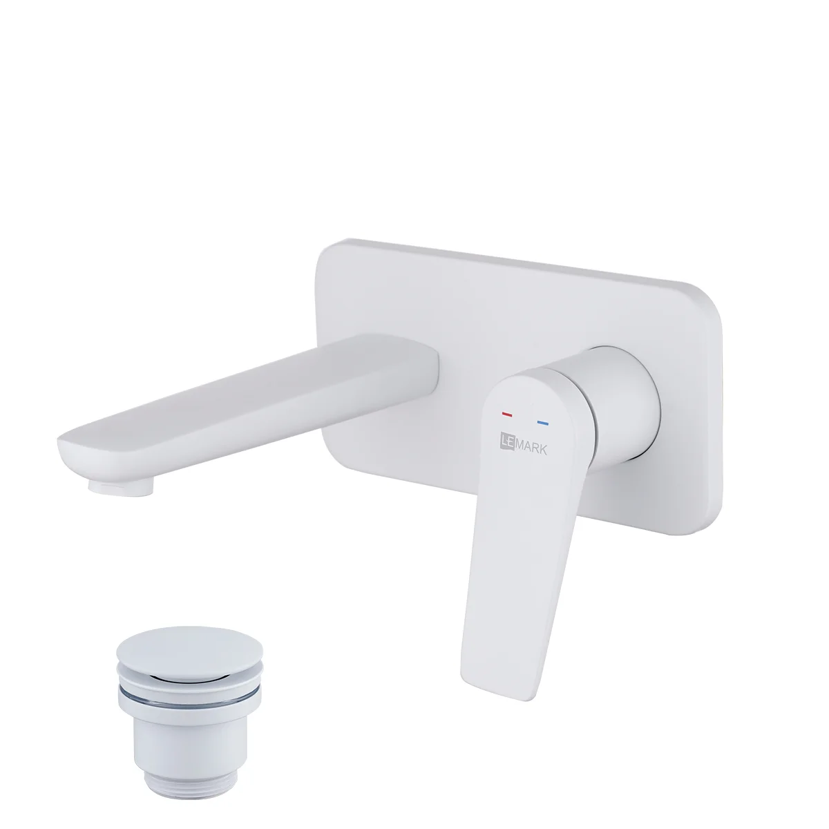 Смеситель для раковины Lemark Bronx LM3726MW встраиваемый, белый/матовый Смеситель для раковины Lemark Bronx LM3726MW встраиваемый, белый/матовый
