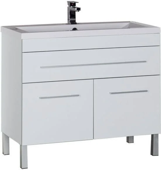 Тумба под раковину Aquanet Верона 100 белый (напольная 1 ящик 2 дверцы) 00182710 Тумба под раковину Aquanet Верона 100 белый (напольная 1 ящик 2 дверцы) 00182710