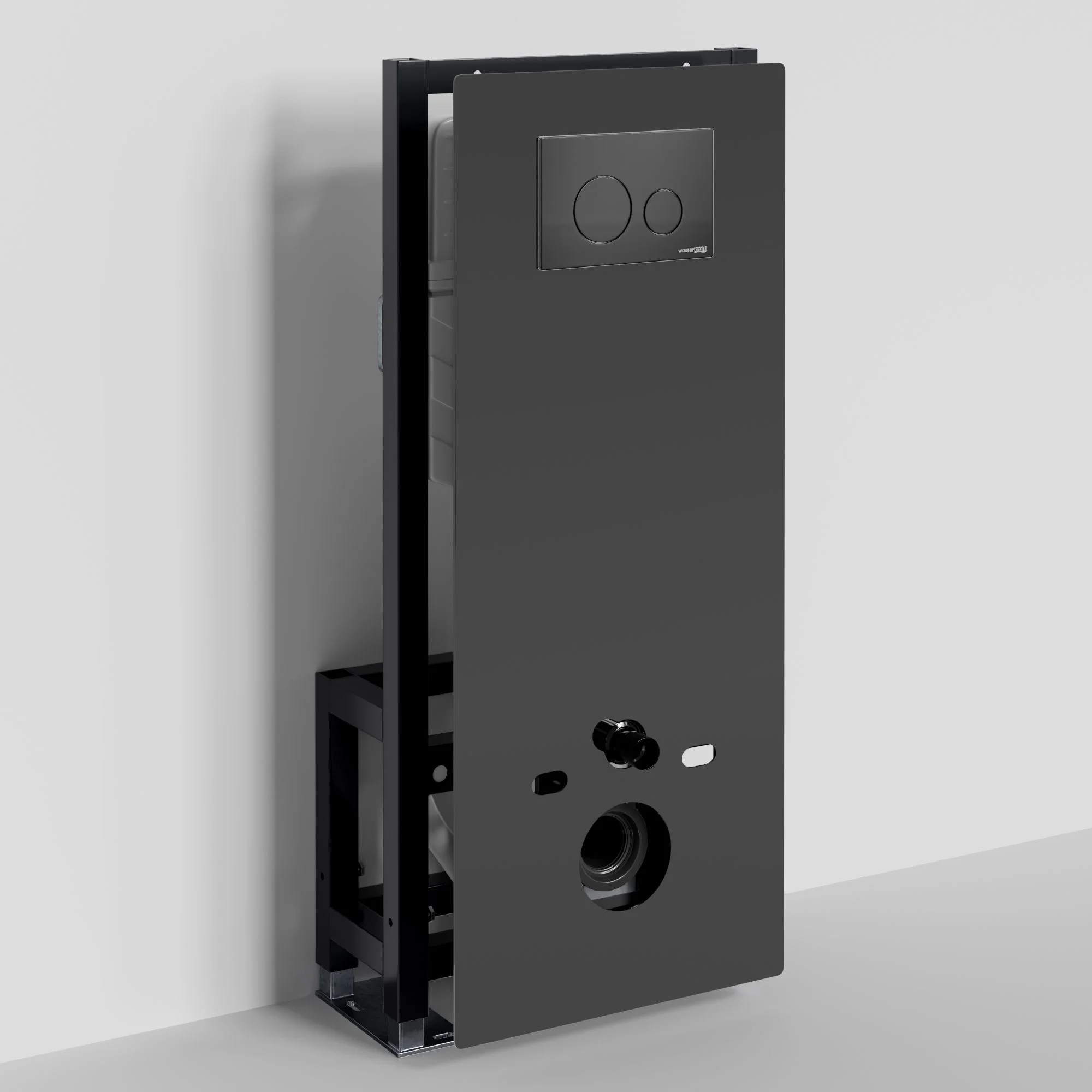 Инсталляция для унитаза WasserKRAFT Glan 66TLT.010.ME.BL.MB02 с клавишей смыва черный Инсталляция для унитаза WasserKRAFT Glan 66TLT.010.ME.BL.MB02 с клавишей смыва черный