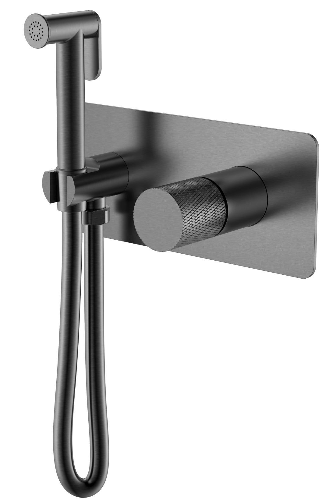 Детальная картинка товара «гигиенический душ boheme stick gun metal c ручкой touch 127-gm.2 графит»
