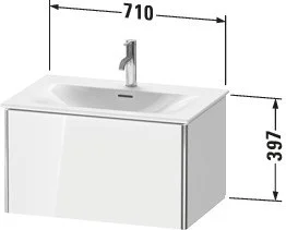 Тумба под раковину Duravit XSquare XS422306161 подвесная 71 см Коричнево-оливковый глянцевый Тумба под раковину Duravit XSquare XS422306161 подвесная 71 см Коричнево-оливковый глянцевый