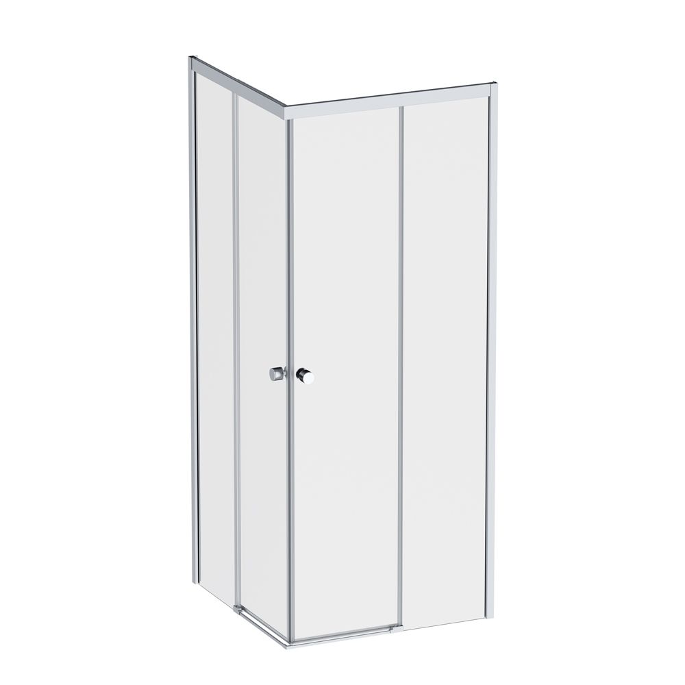 Детальная картинка товара «душевой уголок am.pm x-joy w94g-403-8080-мт1к 80x80 хром матовый, стекло прозрачное»