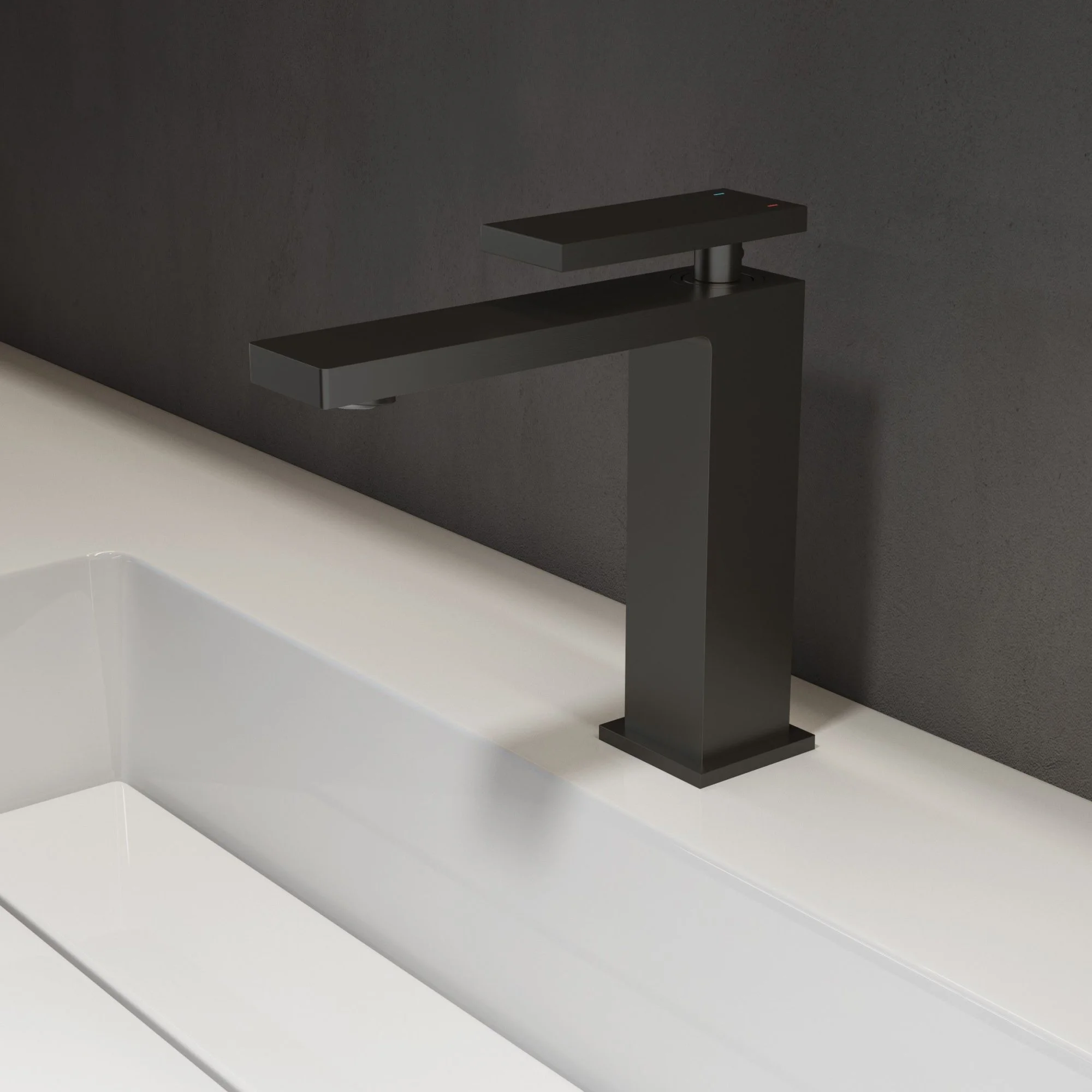 Смеситель для раковины Vincea Dice VBF-2DS1MB однорычажный, черный матовый Смеситель для раковины Vincea Dice VBF-2DS1MB однорычажный, черный матовый