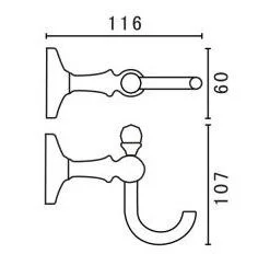 Крючок Art&Max Antic AM-E-2686BQ Крючок Art&Max Antic AM-E-2686BQ