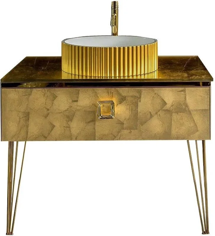 Тумба под раковину Boheme Lucido 100 см Поталь 770-100-Foil Тумба под раковину Boheme Lucido 100 см Поталь 770-100-Foil