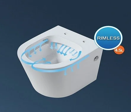 Унитаз подвесной CeramaLux B2330 с крышкой микролифт, белый Унитаз подвесной CeramaLux B2330 с крышкой микролифт, белый