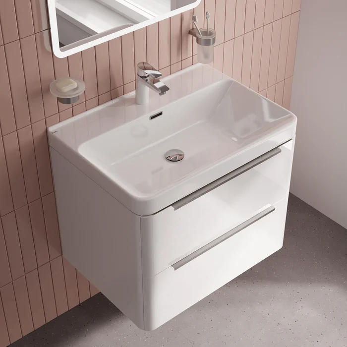 Тумба с раковиной IDDIS Cloud X (CLX70W0i95K) подвесная, 70 см, белый — Изображение 6