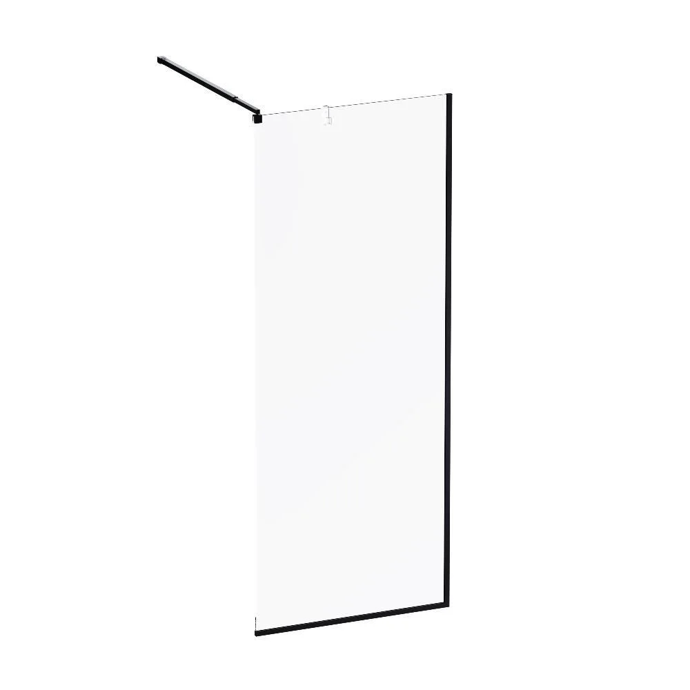 Душевая перегородка AM.PM Func W84WI-80-F1-BTE 80x200, стекло прозрачное 8 мм с покрытием, профиль черный Душевая перегородка AM.PM Func W84WI-80-F1-BTE 80x200, стекло прозрачное 8 мм с покрытием, профиль черный