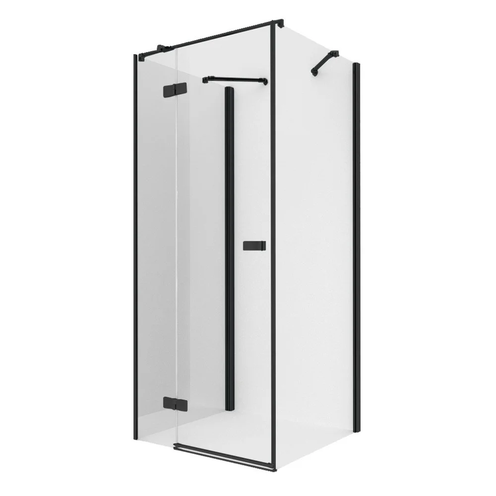 Душевой уголок NEW TRENDY REFLEXA BLACK L 80x80x200 EXK-1345 (черный) Душевой уголок NEW TRENDY REFLEXA BLACK L 80x80x200 EXK-1345 (черный)