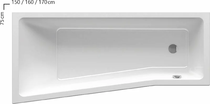 Акриловая ванна Ravak Be HappyII 170x75 R C951000000 (правая) Акриловая ванна Ravak Be HappyII 170x75 R C951000000 (правая)