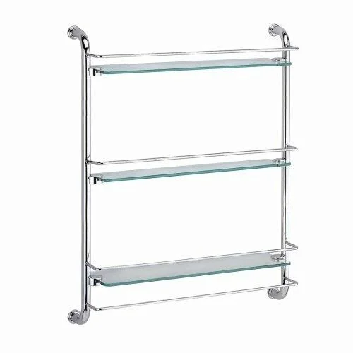 Полка WasserKRAFT K-2033 стеклянная тройная хром Полка WasserKRAFT K-2033 стеклянная тройная хром