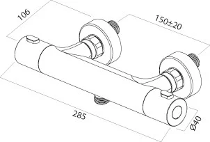 Смеситель для душа AM.PM Joy F8540000new термостатический Смеситель для душа AM.PM Joy F8540000new термостатический