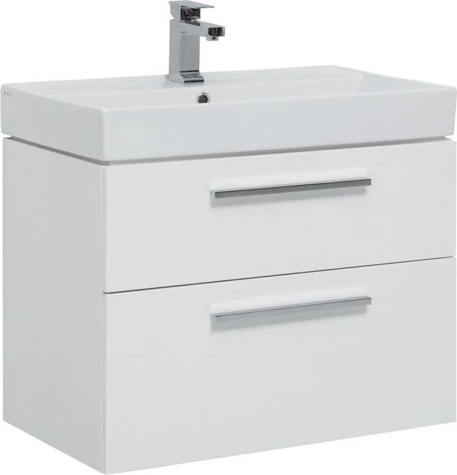 Тумба под раковину Aquanet Nova 75 белый (2 ящика) 00242262 Тумба под раковину Aquanet Nova 75 белый (2 ящика) 00242262