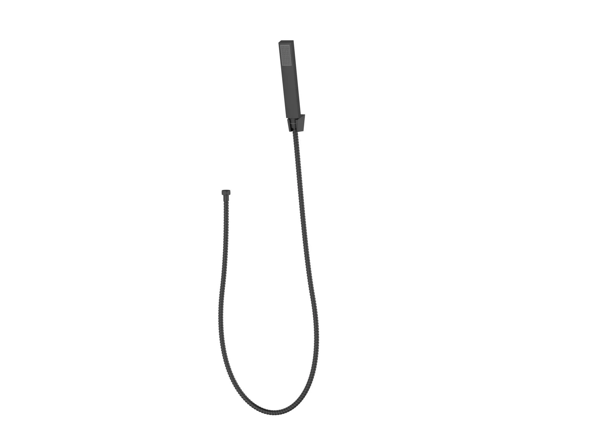 Душевая лейка BelBagno LUCE LUC-DFS-NERO с шлангом и держателем черный матовый Душевая лейка BelBagno LUCE LUC-DFS-NERO с шлангом и держателем черный матовый