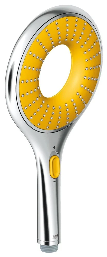 Душевая лейка GROHE Rainshower Icon (2 режима), хром/жёлтый (27446000) Душевая лейка GROHE Rainshower Icon (2 режима), хром/жёлтый (27446000)