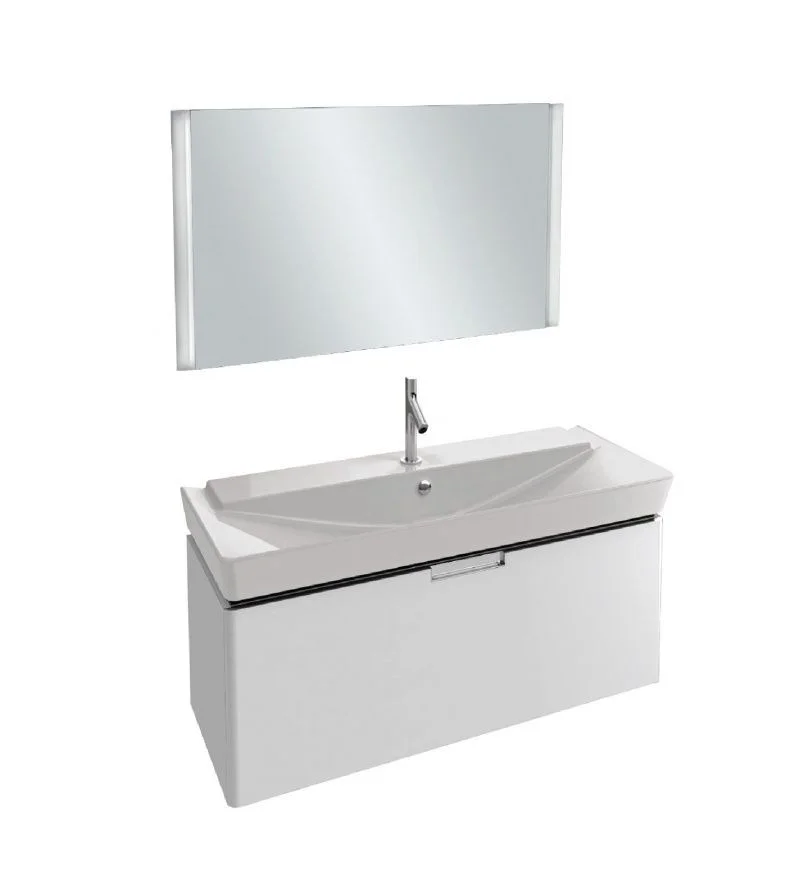 Комплект мебели 120 см Jacob Delafon Reve , белый блестящий лак, 1 выдвижной ящик, съемный контейнер E4800-00+EB577-NF+EB1133-G1C Комплект мебели 120 см Jacob Delafon Reve , белый блестящий лак, 1 выдвижной ящик, съемный контейнер E4800-00+EB577-NF+EB1133-G1C