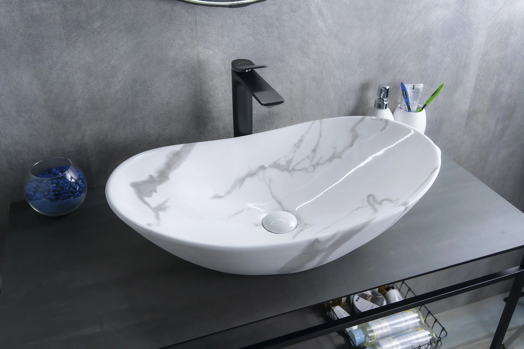 Раковина Gid Mnc811C 54478 накладная под камень глянцевая 61x37x15 Раковина Gid Mnc811C 54478 накладная под камень глянцевая 61x37x15