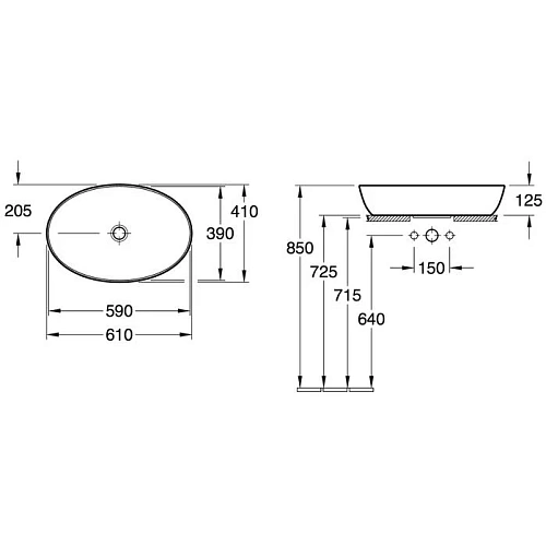Раковина Villeroy & Boch Artis Plus 419861R1 (4198 61 R1) белый альпин Раковина Villeroy & Boch Artis Plus 419861R1 (4198 61 R1) белый альпин